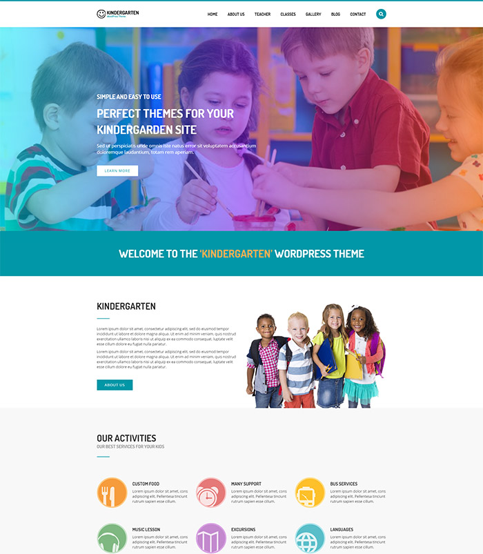Kindergarten WordPress Theme for Children School