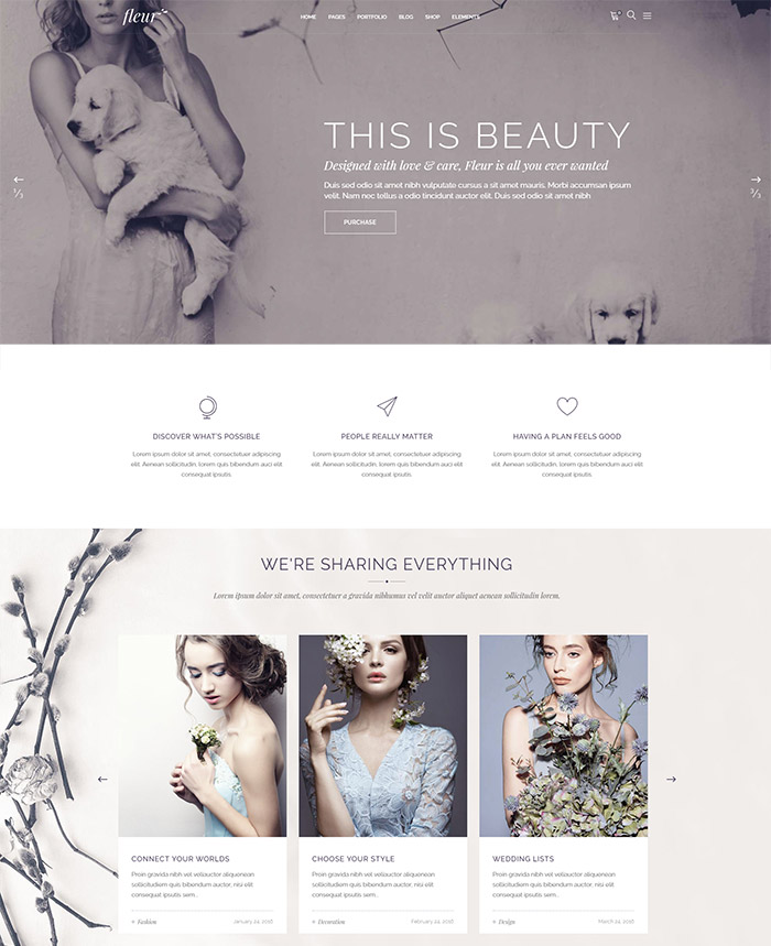 Fleur - A wedding event planning Theme for Weddings, Celebrations, and Wedding Businesses