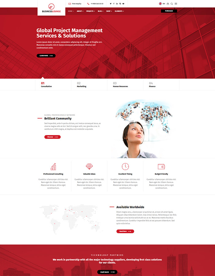 Business themes Lounge | Multi-Purpose Business & Consulting Theme