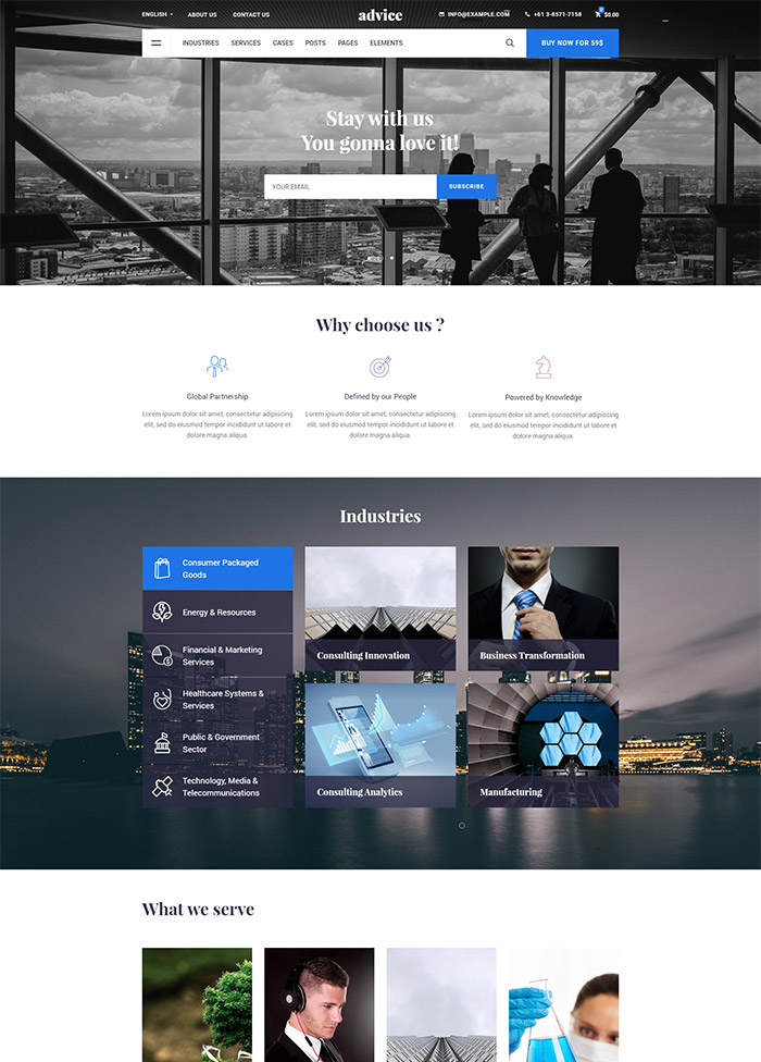 Advice - Consulting & Business WordPress Theme