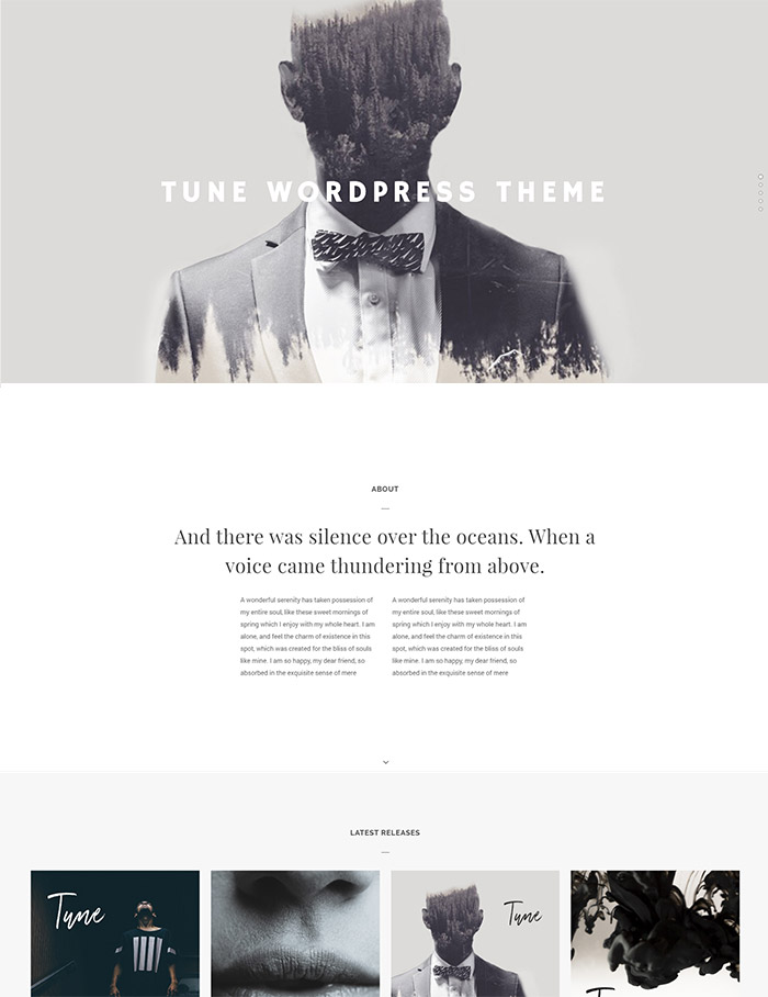 Tune - One-Page theme Music WordPress Theme