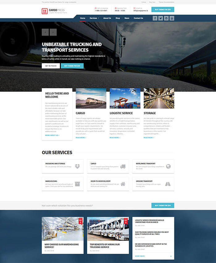 CargoPress - Logistic, Warehouse & Transport WP