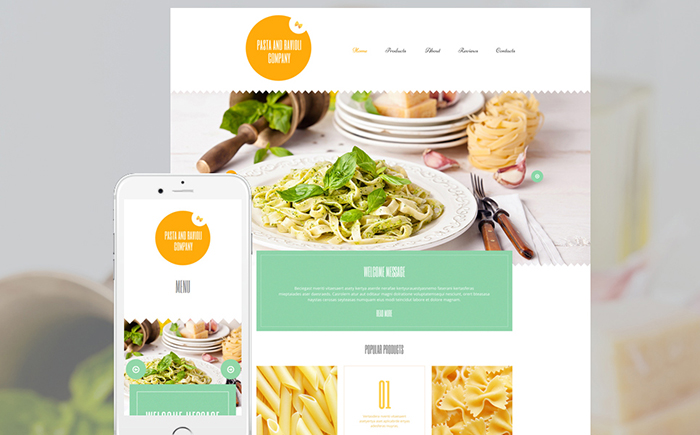 Wonderful Pasta Restaurant Website WordPress Template