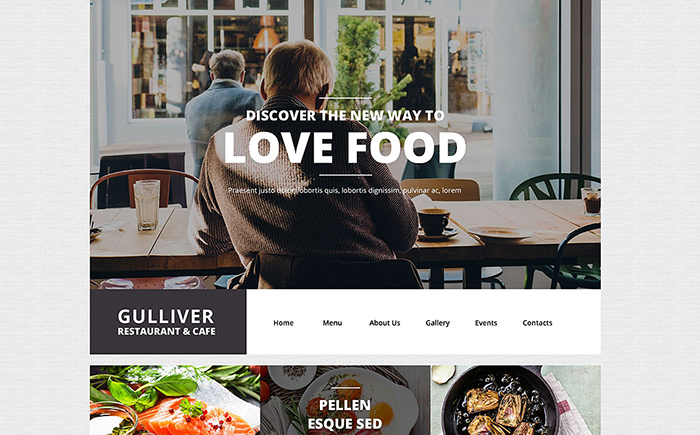 Simple and Stylish International Cuisine Restaurant WordPress Template