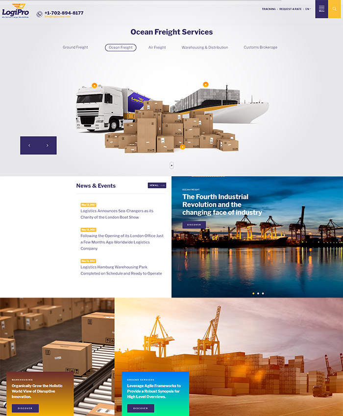 LogiPro - Transportation & Logistics WordPress Theme