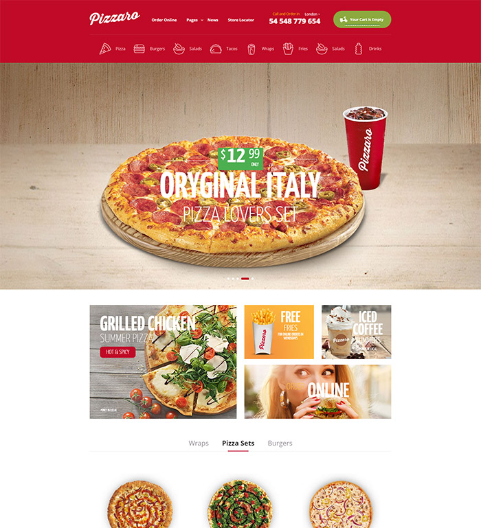 Pizzaro - Fast Food theme & Restaurant WooCommerce Theme