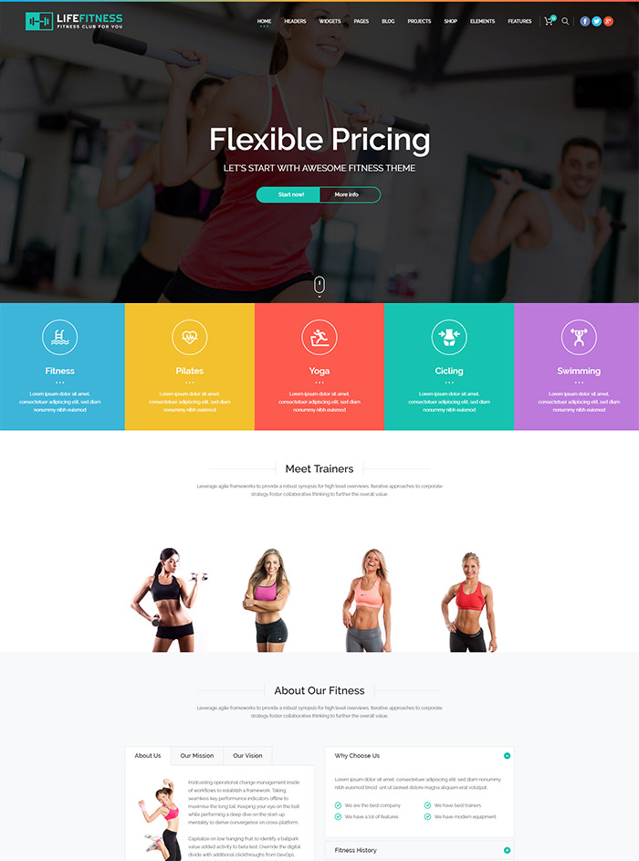 Life Fitness - Gym&Sport WordPress Theme