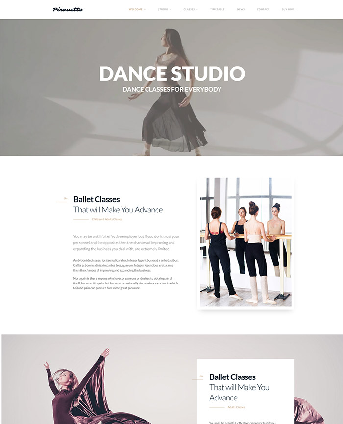 Dance WordPress Theme - Dancing Academy