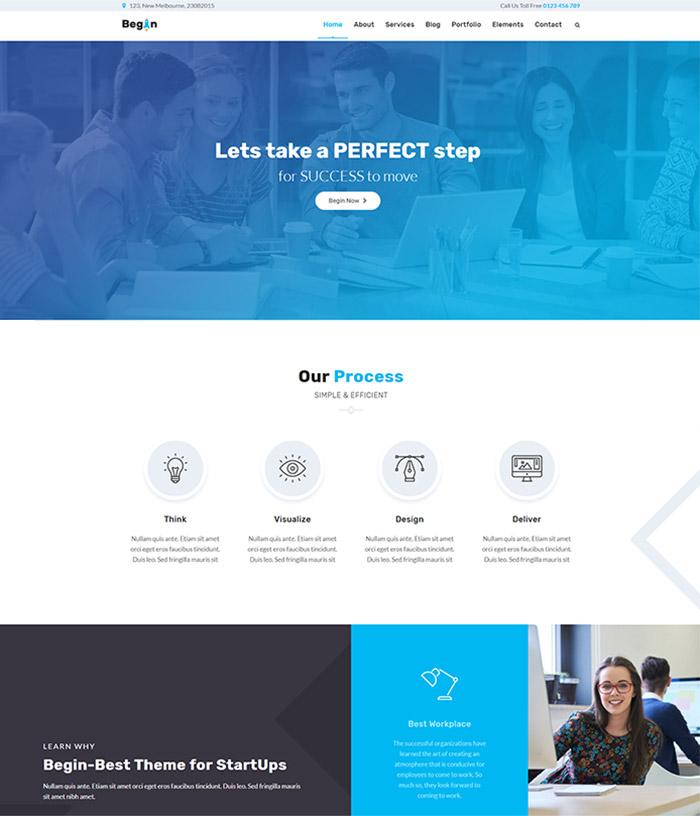 Begin Business | Startup Business Theme