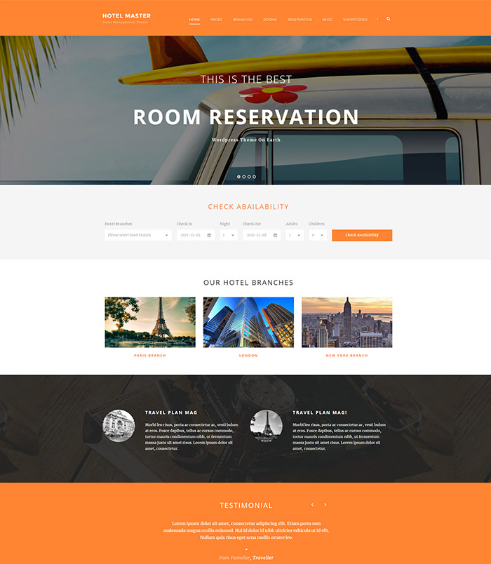 Hotel WordPress Theme | Hotel Master