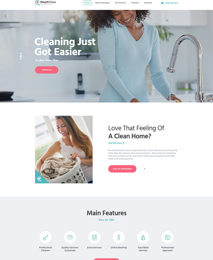 SmartClean | Cleaning Company Theme