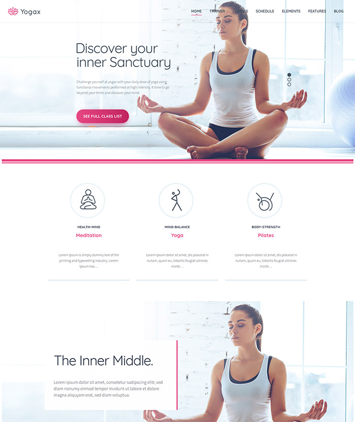 Yoga X - Yoga, Pilates & Meditation WordPress Theme