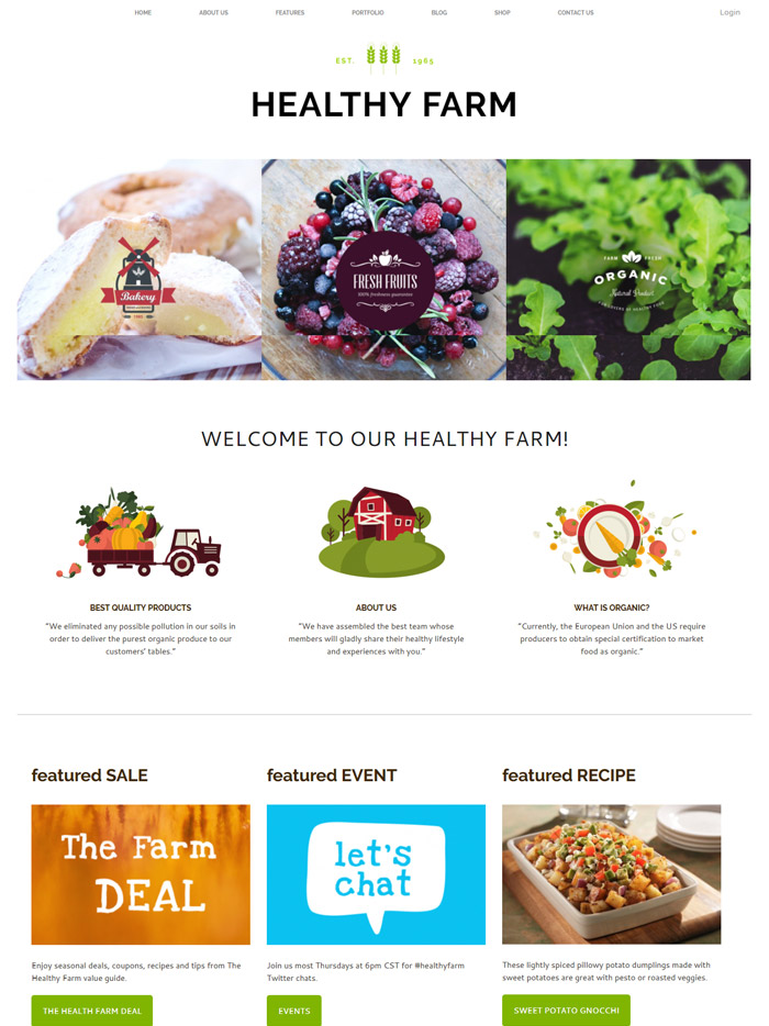 Healthy Farm | Food & Agriculture WordPress Theme