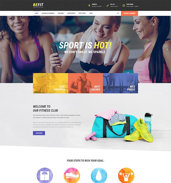 Be Fit - Fitness WordPress Theme for Gym, Yoga & Fitness Centers