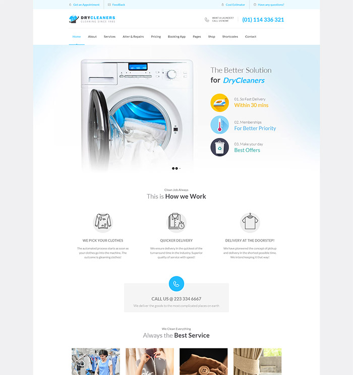 Dry Cleaning | Laundry, Washing, Ironing & cleaning themes