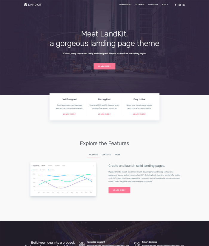 Landkit - WordPress Landing Page Theme