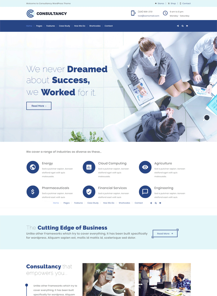 Consultancy creative themes, Finance ConsultingTheme
