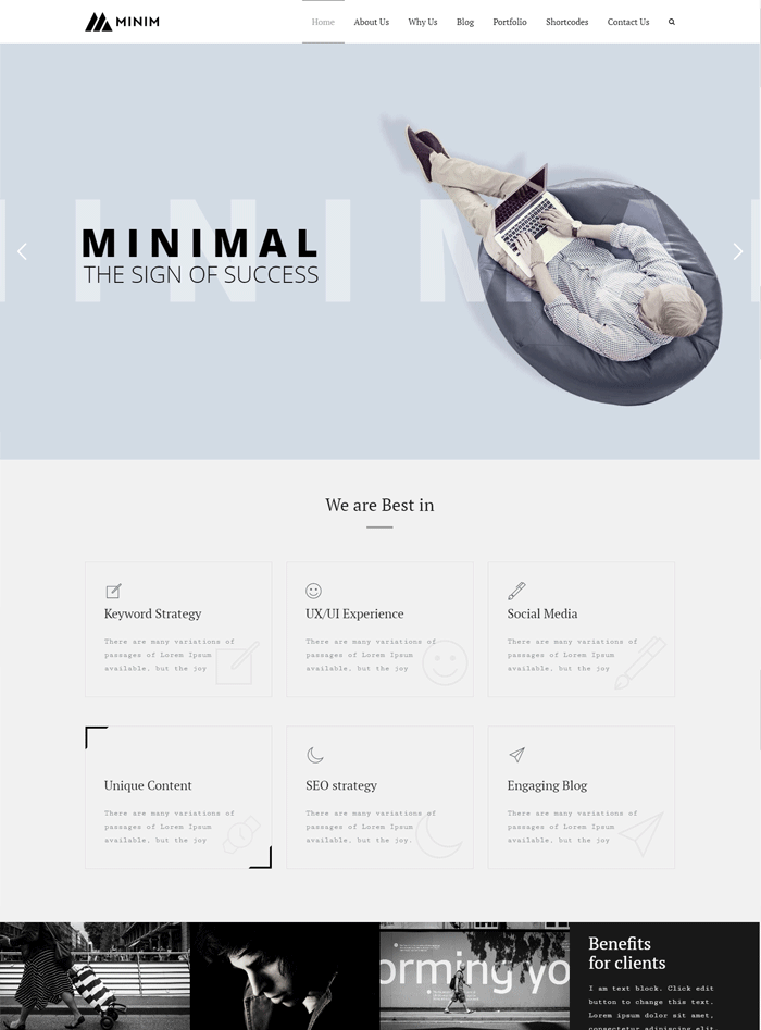 Minim - Minimal Portfolio Theme
