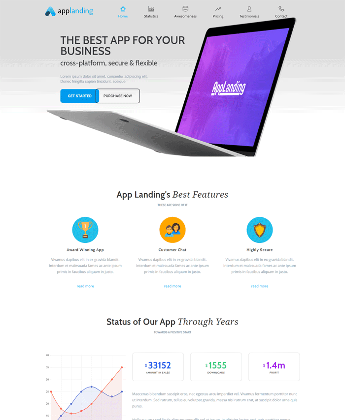 App Promotion | One Page App Promotion Theme