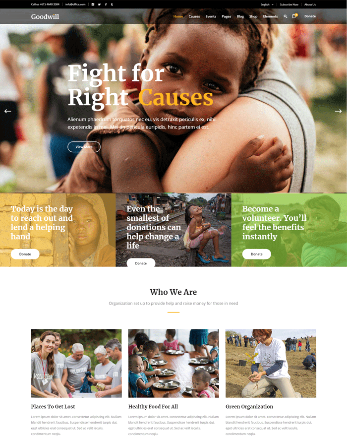 Goodwill - A Multipurpose Charity, Non-profit, and Fundraising Theme