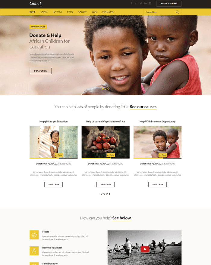 Charity: Nonprofit/NGO/Fundraising WordPress Theme