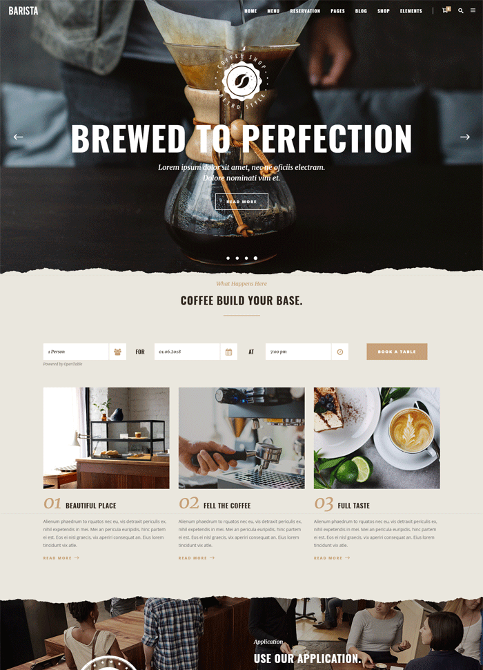 Barista - A Modern Theme for Cafes, Coffee Shops and Bars