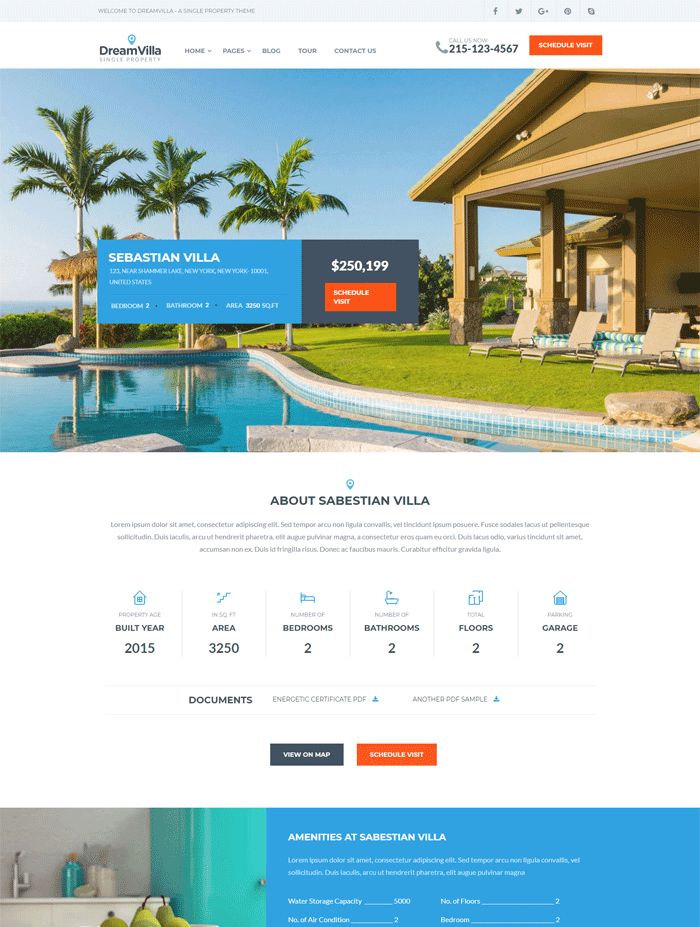 DreamVilla - Single Property Real Estate WordPress Theme