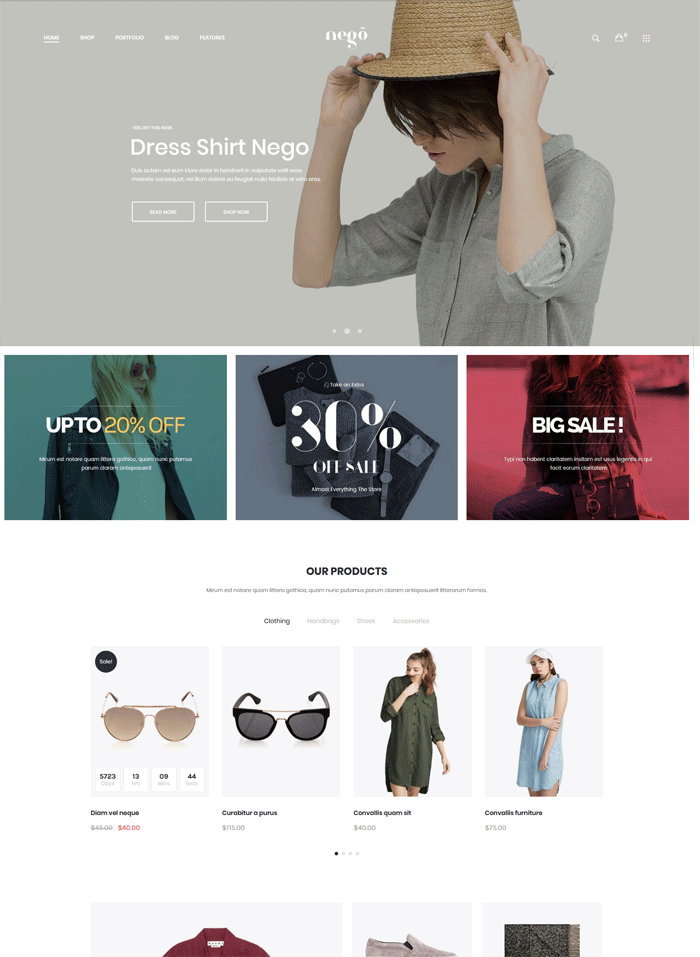 Nego - Fashion and Furniture Theme for WooCommerce WordPress 