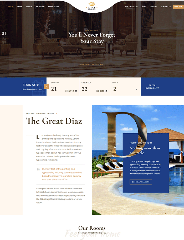 Hotel Diaz - WordPress Tourism Theme