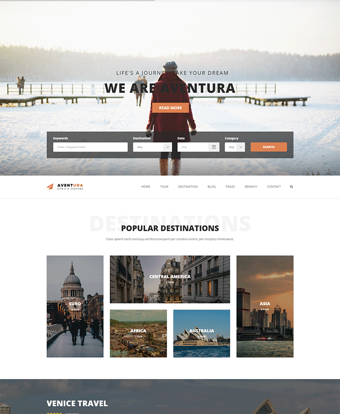 Aventura - WordPress Tourism Theme