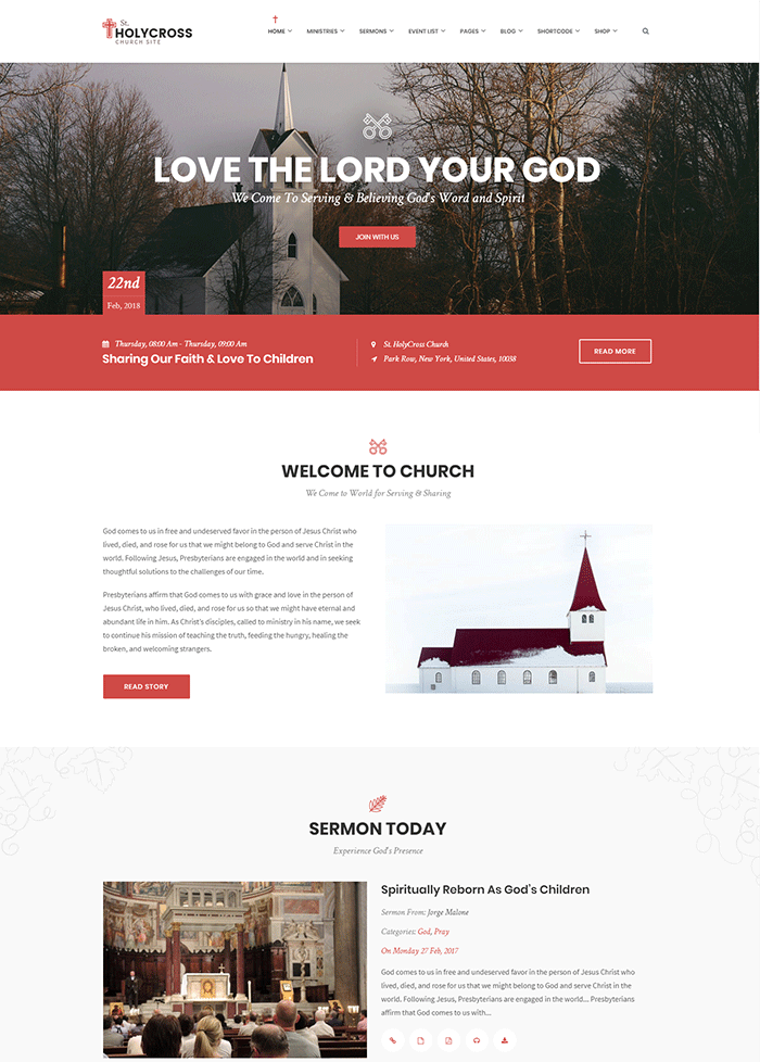 Church WordPress | HolyCross Church