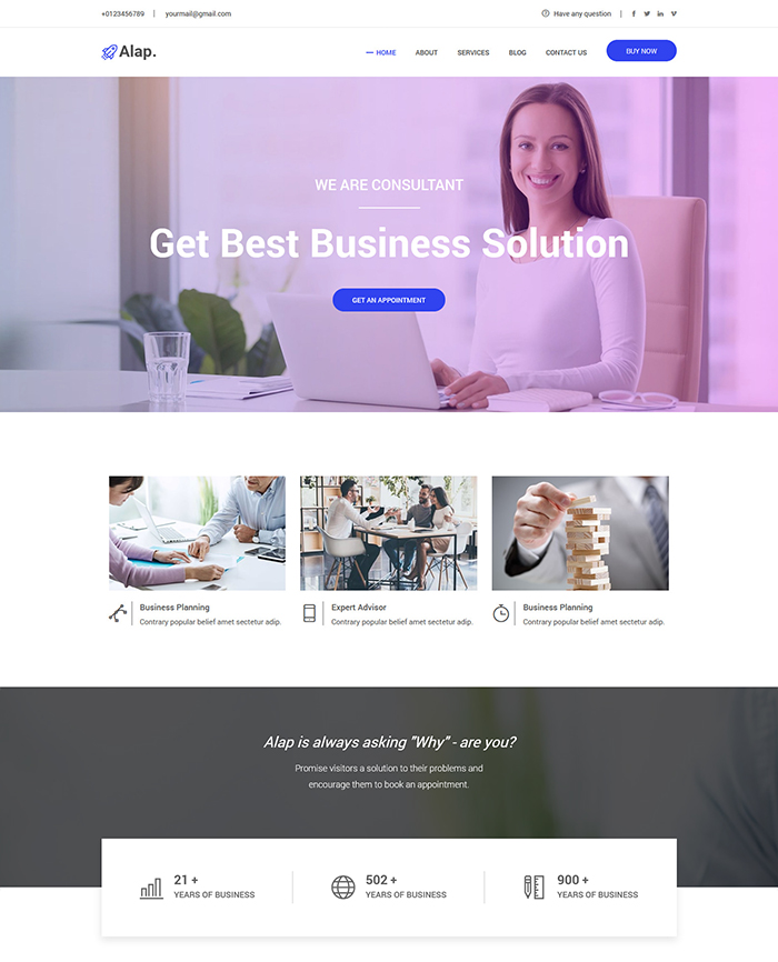 Alap – Consulting and Business WordPress Theme