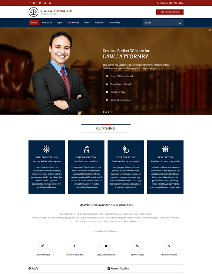 Attorney & Lawyer | Responsive Lawyers, Attorneys Theme 