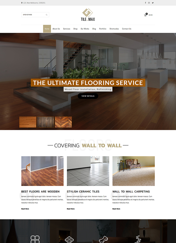 Tilemax - Flooring and architecture theme Theme 