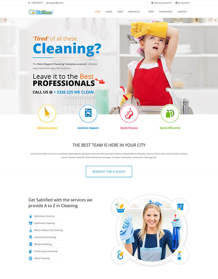 We Clean - Cleaning WordPress Theme 