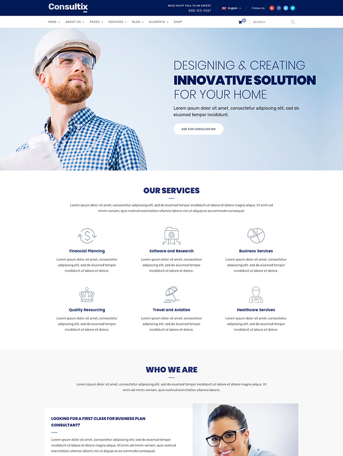 Consultix - Business Consulting WordPress Theme 
