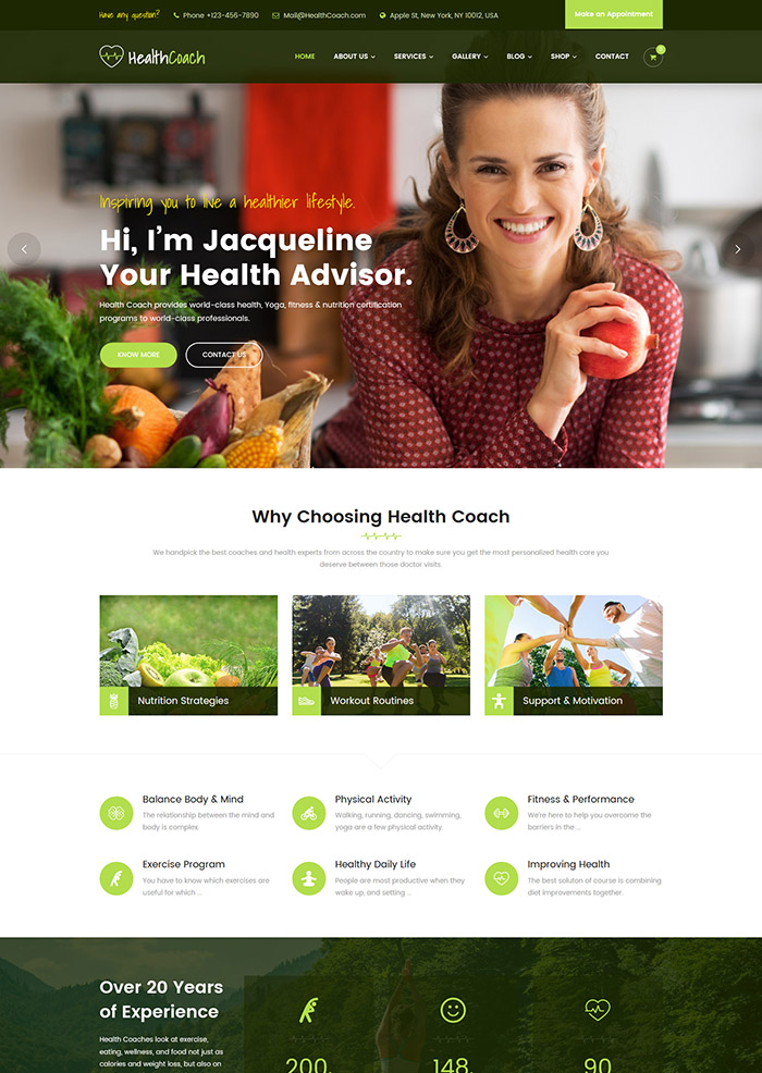 Health Coaching WordPress Theme