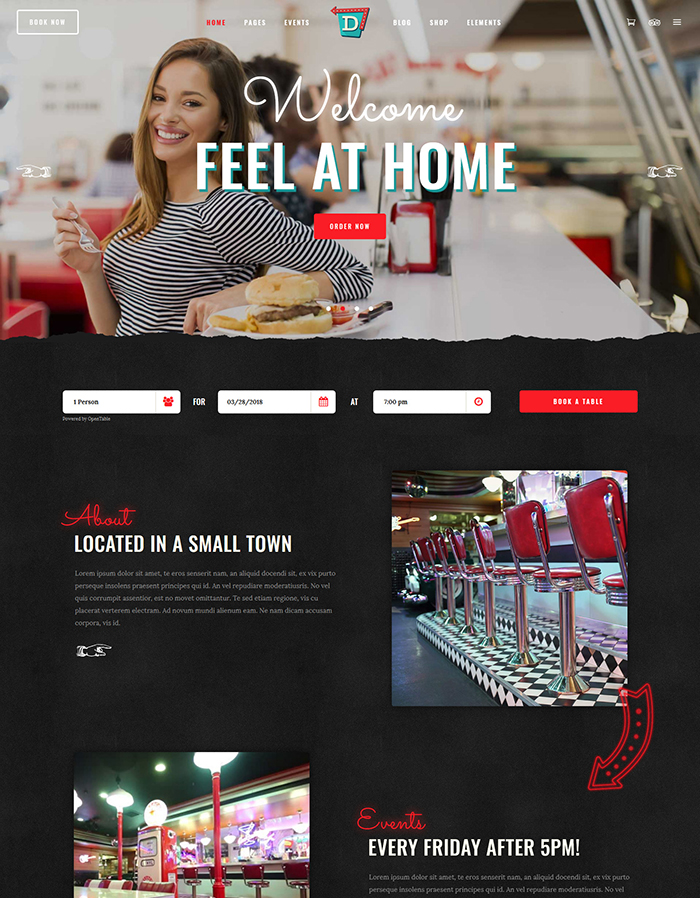 DishUp - A Restaurant WordPress Theme for Diners