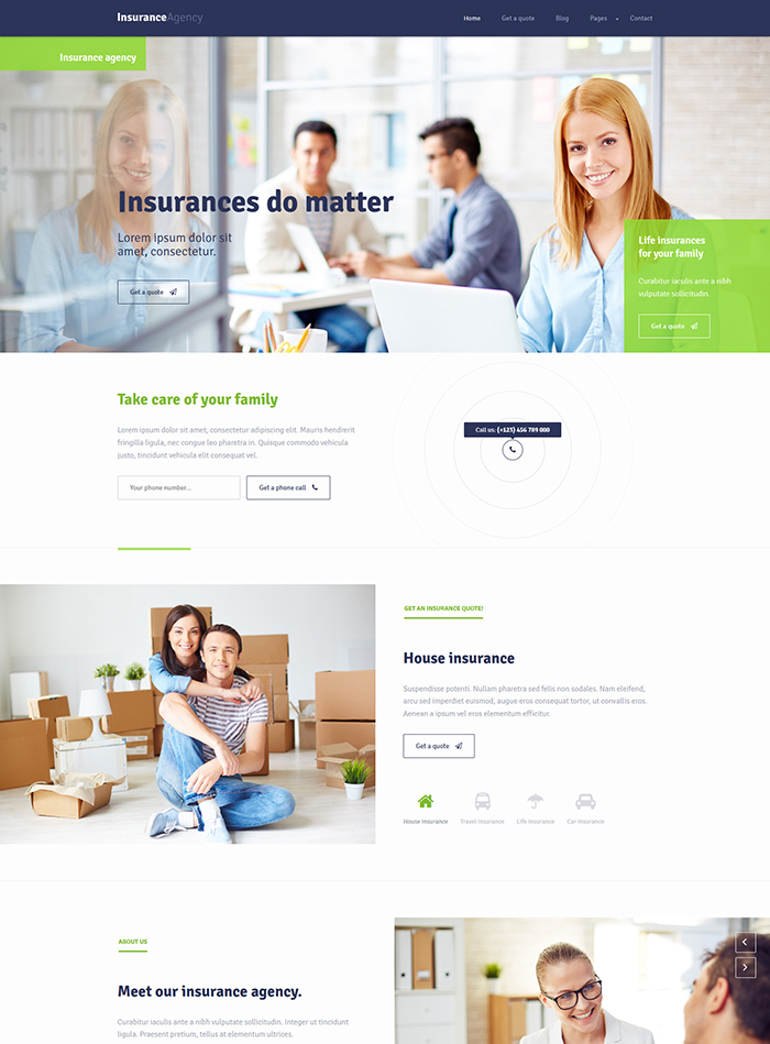 Insurance - WordPress Theme for Insurance Agency 