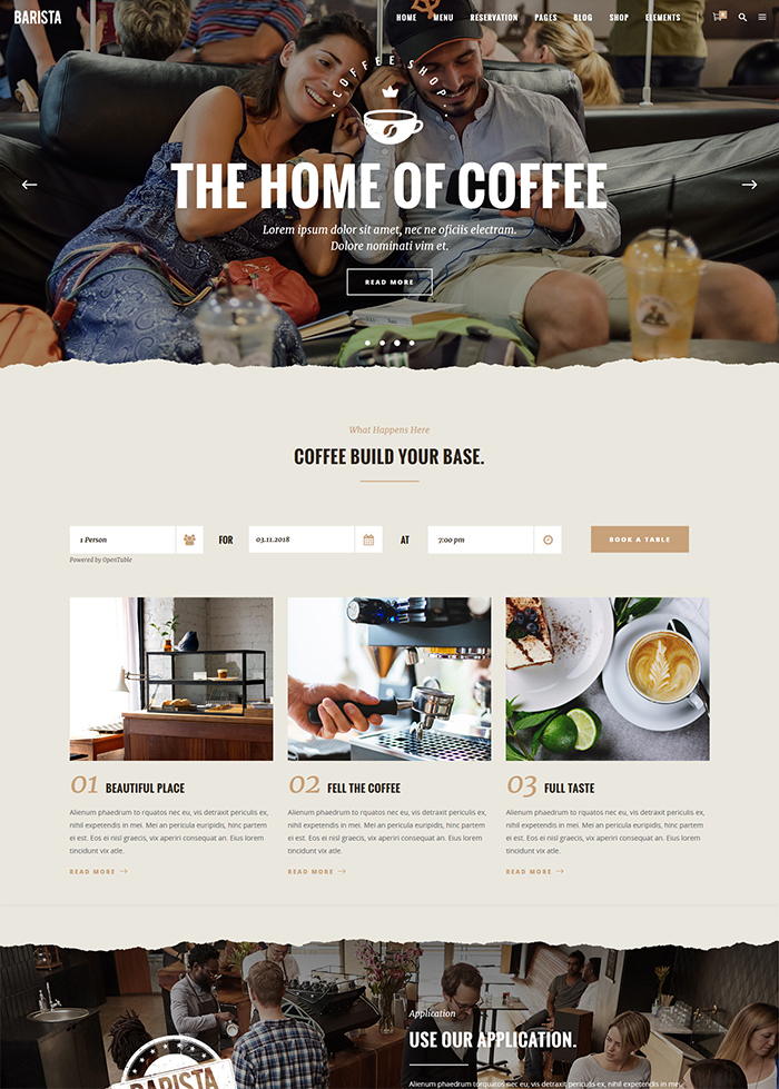 Barista - A Modern Theme for Cafes, Coffee Shops and Bars 