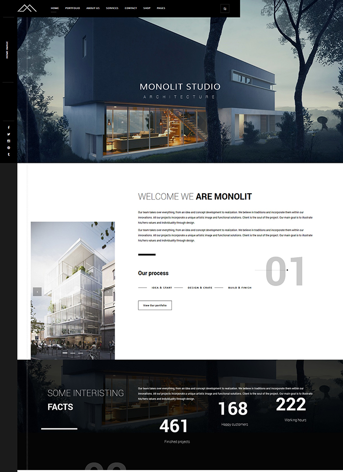 Monolit – Responsive WordPress Architecture Theme 