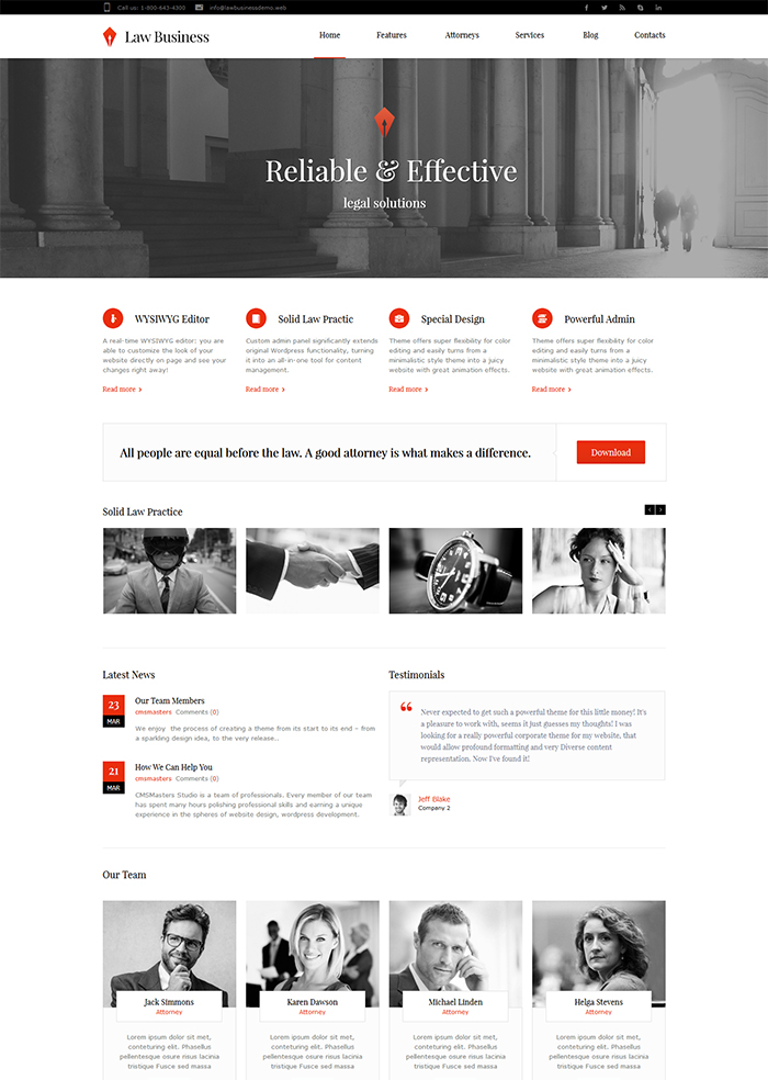 LawBusiness - Attorney & Lawyer WordPress Theme 