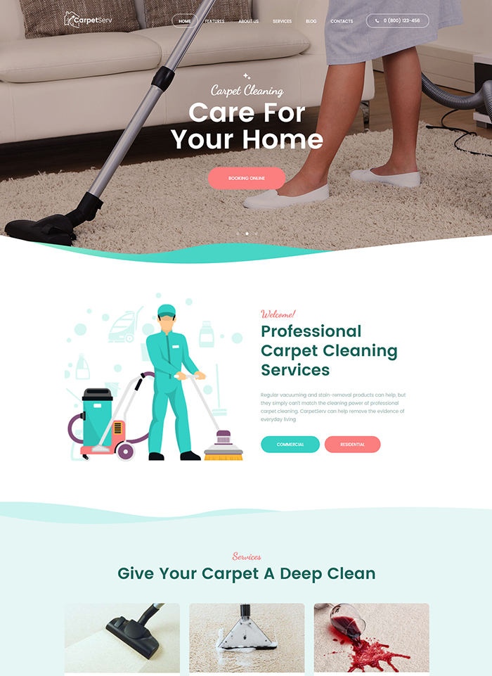 CarpetServ | Cleaning Company WordPress Theme