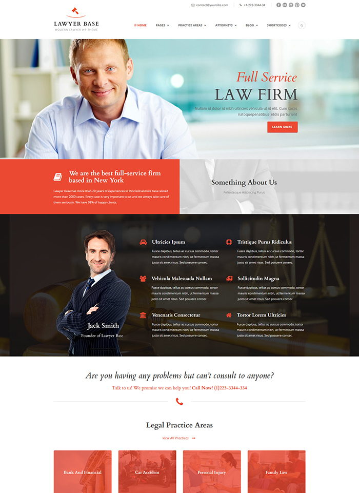 Lawyer Base - Lawyers Attorneys WordPress Theme 