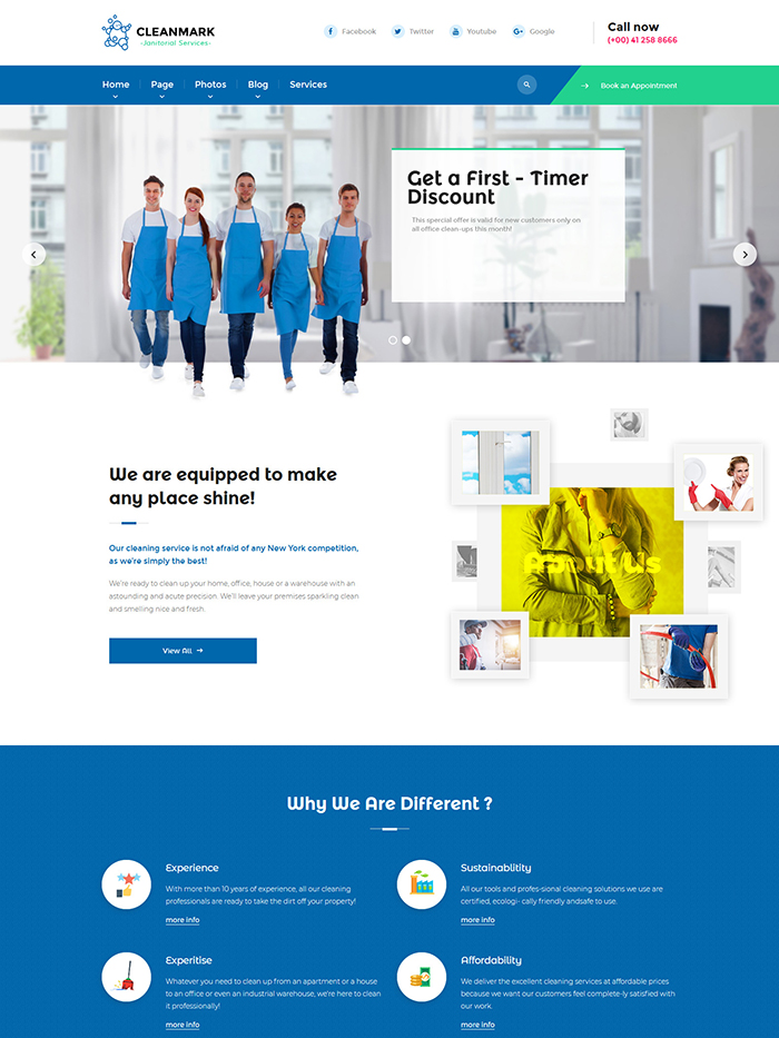 Cleanmark - Cleaning Service WordPress Theme 