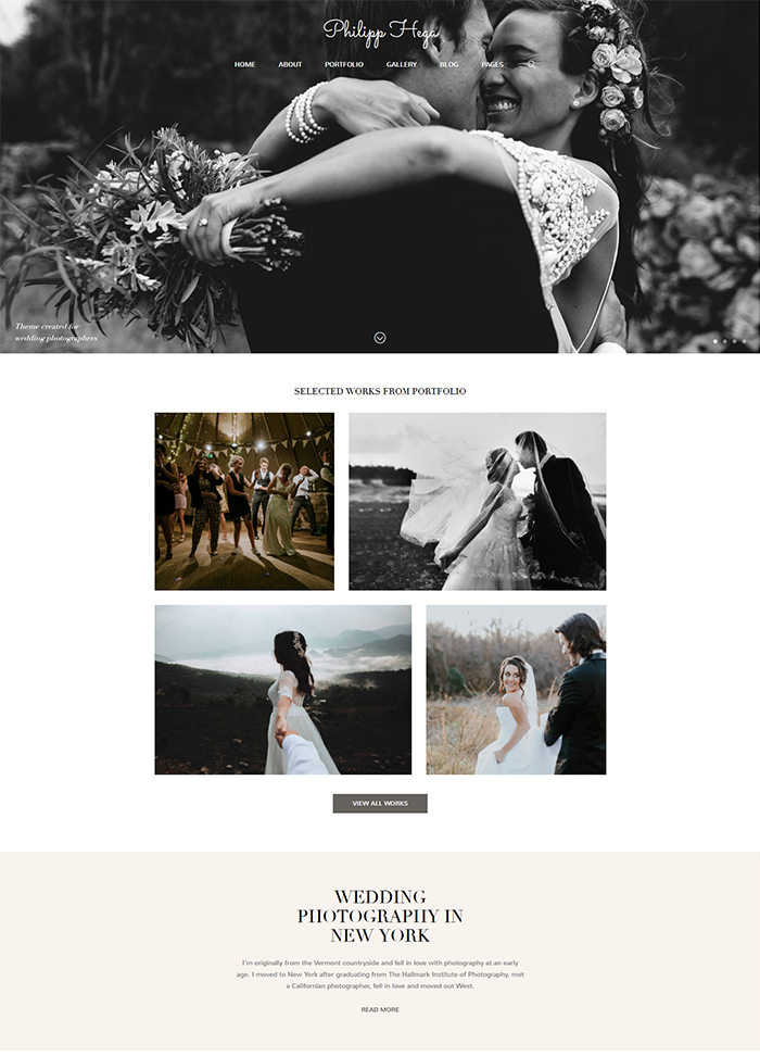 PH - Responsive Wedding Photography WordPress Theme 
