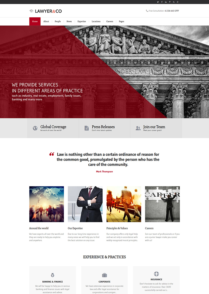 Lawyer | WordPress Theme for Lawyers, Attorneys and Legal Firms 