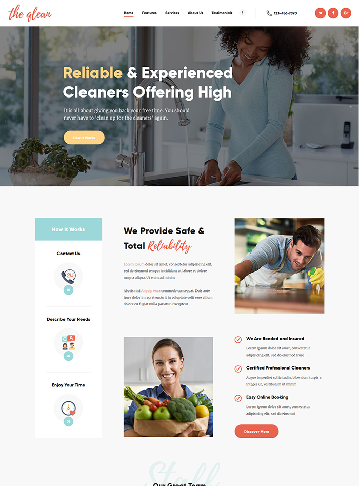 The Qlean | Cleaning Company WP Theme 