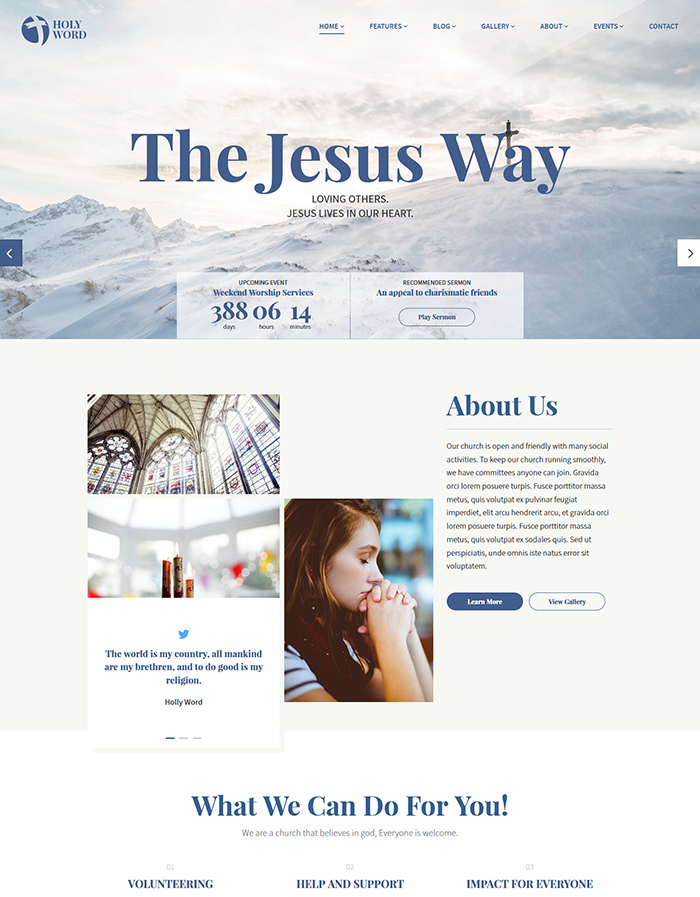 Holy Word - Church, Religion, Events WordPress Theme