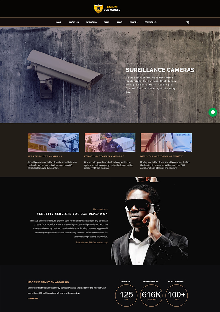 Bodyguard - Security and CCTV Security Camera WordPress Theme
